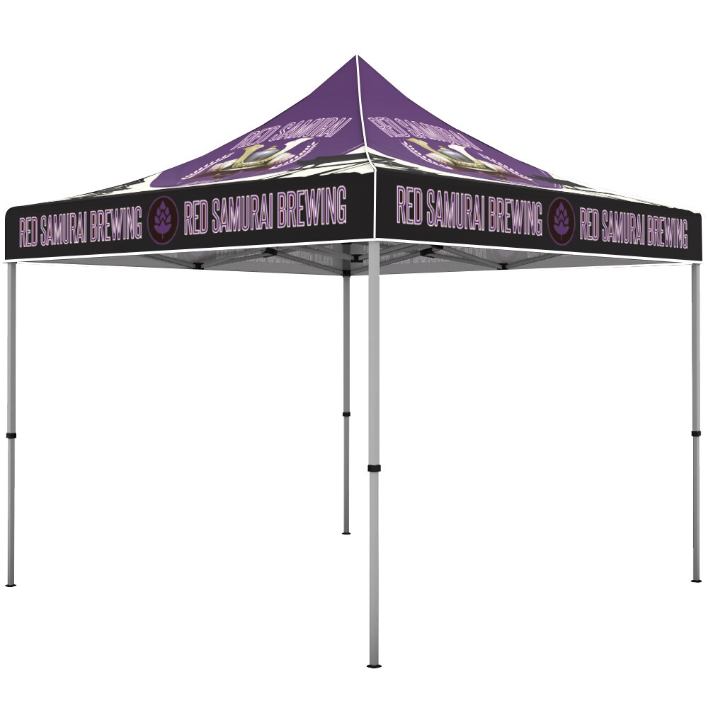 ONE CHOICE® 10ft Aluminum Canopy Tent — Graphic Package / White Trim